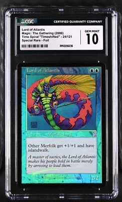 LORD OF ATLANTIS Timeshifted Foil CGC 10 Gem Mint MTG [Nostalgium] - Image 1 of 2