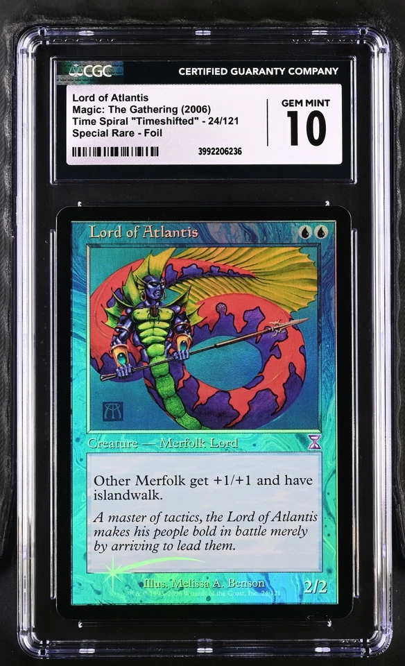 LORD OF ATLANTIS Timeshifted Foil CGC 10 Gem Mint MTG [Nostalgium] - Image 1 of 2