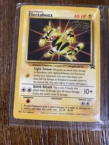 1999 Pokemon - Electabuzz Black Star promo #2 from "Pokemon: The First Movie" WB - Picture 1 of 2