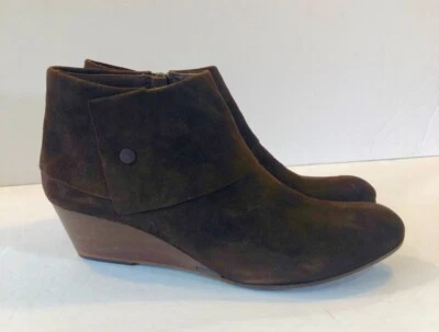 Botines Coclico KAN 38.5/8 Gamuza Cuña en Ante Blackwood, Hechos en España Foto 1 de 4