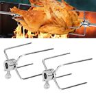 Reliable Attachment Stainless Steel Meat Forks for BBQ Rotisserie 2 Pack