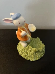 Vintage Target Brand Ceramic Easter Bunny Artist Egg Holder Figurine - Picture 1 of 8