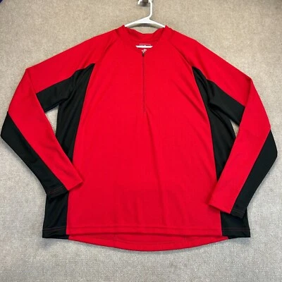 Pullover LL Bean 1/2 Cremallera Para Hombre 2XL Rojo Negro Manga Larga Correr Bolsillo Activo Foto 1 de 4