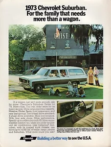 Pubblicità a colori originale Chevy Suburban 1973 "More Than a Wagon" - Foto 1 di 1