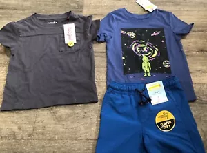 Cat & Jack Boys 2 T-Shirts And Shorts Lot NWT - Picture 1 of 12