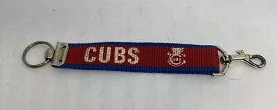 Vintage Chicago Cubs Baseball MLB Keychain Red & Blue Strap Keyring - Image 1 of 4