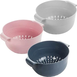 3er Set Küchensieb Ø 22 cm Passiersieb Kunststoff Nudelsieb Abtropfsieb - Bild 1 von 4