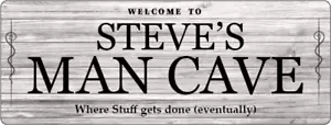 Personalised Man Cave Sign Metal Plaque Gifts, - Picture 1 of 3