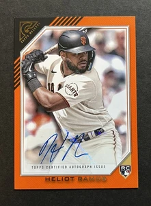 2022 Topps Gallery - Rookie Autographs Heliot Ramos #RA-HRA Orange 08/25 (RARE) - Bild 1 von 4