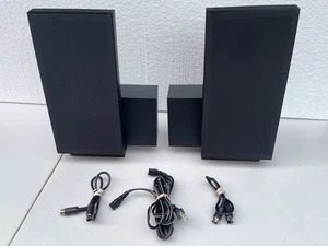 Bang Olufsen Music System Black Speakers 6203 L & R For BeoSound 3000 W/Cables - Picture 1 of 24