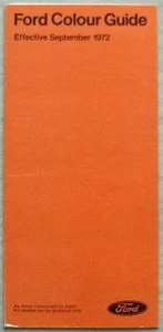 Ford Escort Cortina Capri Cónsul Granada Car Color Chart Septiembre 1972 #FA101 - Imagen 1 de 3