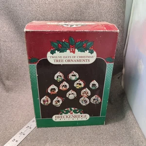 JUEGO DE 12 ADORNOS VINTAGE BRECKENRIDGE 12 DÍAS DE NAVIDAD CON CAJA - Imagen 1 de 10
