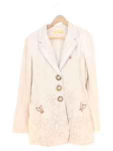 Biba Trenchcoat Donna Beige Motivo Floreale (IT 44, EU 40) - Foto 1 di 2