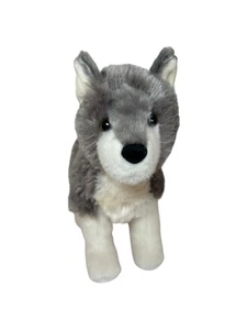 Douglas Ash Wolf Grey & White Standing Wolf Plush Ashes Cuddle Soft Toy 8” - Picture 1 of 9