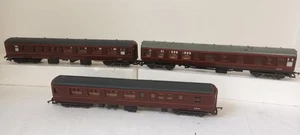 OO gauge REPAINTED 3x Lima Coach BR Maroon Livery Mark 1 Mk II Mark 2 (dark red) - Picture 1 of 5