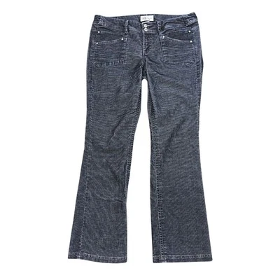 Pantalón de tiro medio Z-Cavaricci para mujer talla 12 Jean de pana pierna acampanada estilo boho Y2K Foto 1 de 4