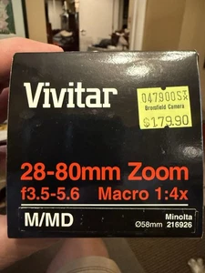 Vivid Macro 1:4x,  28-80mm Zoom,  f3.5-5.6 For Minolta - Picture 1 of 5