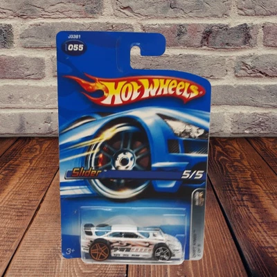 Coche diecast Drift Kings escala 1:64 Hot Wheels blanco naranja gráficos Foto 1 de 3
