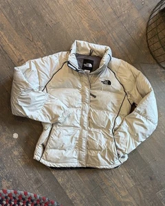 The North Face Stella Goose Down Puffer Jacket Women’s Size Large Off-White - Bild 1 von 7