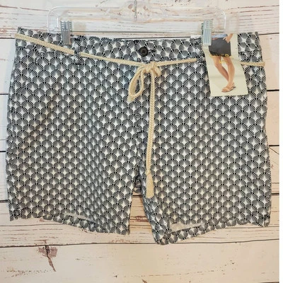 NUEVO Pantalones Cortos Riders tiro medio Lee Negro Blanco Cinturón Para Mujer Talla Mediana Foto 1 de 4