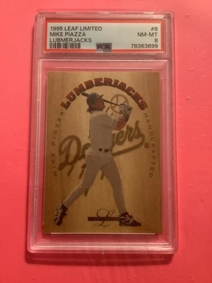 Leaf Limited 1995 Mike Piazza Lumberjacks/5000 #6 Dodgers PSA 8 Foto 1 de 4