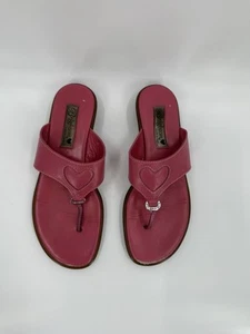 Brighton Pink Thong Sandal  June Ladies Size 8M Slip On Flats 1994 - Picture 1 of 9