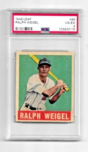 1948 LEAF BASEBALL CARD #86 RALPH WEIGEL RC GRADED PSA 4 NQ CHICAGO WHITE SOX - Picture 1 of 5