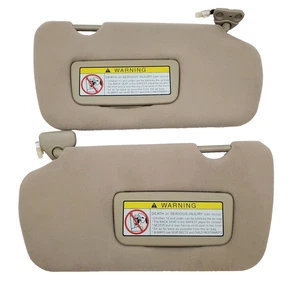 2000-2004 Nissan Altima Sun Visor Shade Set Driver Passenger Side OEM Tan Cloth - Foto 1 di 13