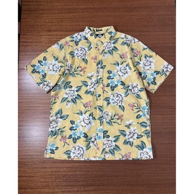 Camisa Hawaiana Reyn Spooner Hombres L Calce Clásico Amarillo Floral Aloha Spooner Kloth Foto 1 de 4
