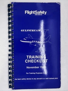 Flight Safety International Training Checklist Gulfstream I Nov 1992 Pilot Book - Bild 1 von 9