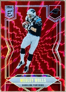 2025 PANINI DONRUSS ELITE #54 WESLEY WALL ASPIRATIONS RED SHIMMER HOLO /999 QUASI NUOVO+ - Foto 1 di 3