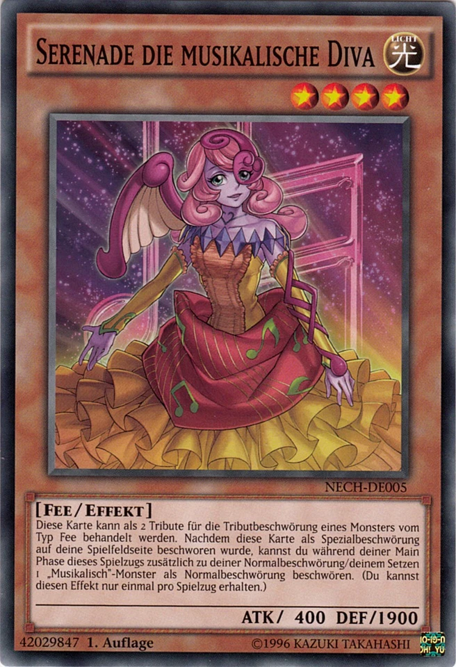 YU-GI-OH, SERENADE DIE MUSIKALISCHE DIVA, C, NECH-DE005, 1. Auflage, TOP - Bild 1 von 1