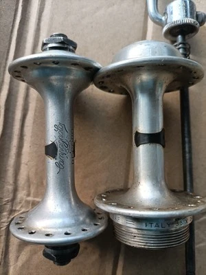 Campagnolo Record/  front hub 32h mozzo posteriore anteriore Eroica vintage - Photo 1/4