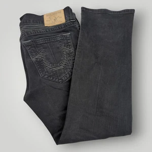 True Religion Herren 40 World Tour Jeans Straight Leg Schwarz Denim - Bild 1 von 14