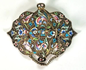 Antike 19. Jh. Faberge Design Kaiserlich Russisch 84 Cloisonné Emaille Schnalle - Bild 1 von 7