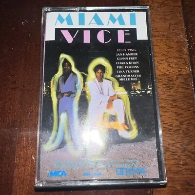 Miami Vice Soundtrack (Cassette) Tape 1985 Glen Fry Tina Turner Phil Collins vtg - Image 1 of 3