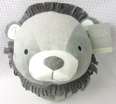 Levtex Baby Heritage Collection Velvet Lion Head Nursery Wall Art NEW - Image 1 of 4