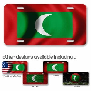 High Grade Aluminum License Plate - Flag of Maldives (Maldivian) - Many Options - Picture 1 of 10