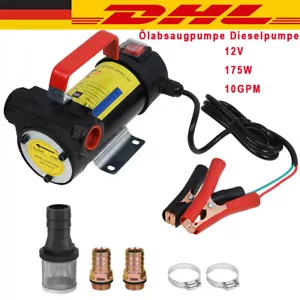 12V 175W Dieselpumpe Ölabsaugpumpe Heizölpumpe Kraftstoffpumpe Selbstansaugend - Bild 1 von 9