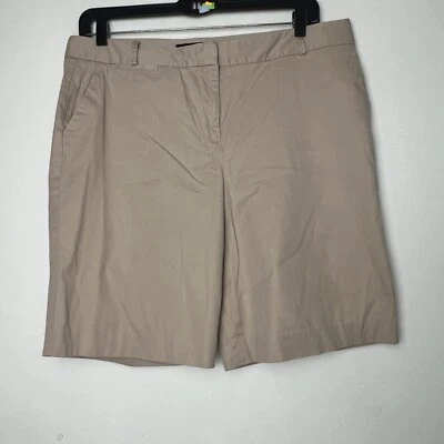 Talbots Shorts Womens 16 Khaki Beige Chino Flat Front Cotton Stretch Casual - Image 1 of 4
