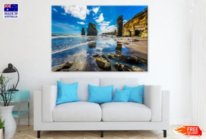 Rock Mountain & Sea Sky View Wall Canvas Home Decor Australian Made Quality - Picture 1 of 3