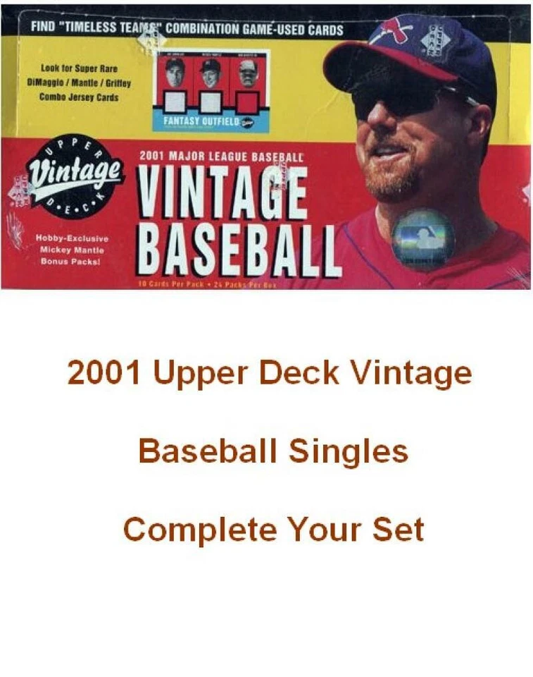 2001 Upper Deck Vintage Baseball Singles 201-400 Complete Your Set NM-MT - Image 1 of 1