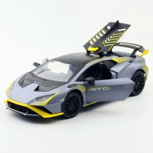 1:24 Scale Lamborghini Huracán STO Model Car Diecast Toy Cars Collection Grey - Picture 1 of 7