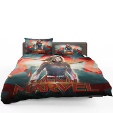 Captain Marvel Brie Larson Marvel Cinematic Universe Quilt Duvet Cover Set