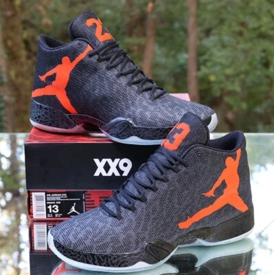 耐克 Air Jordan 29 Team Orange 2014 男式 13 码黑色灰色定制 695515-005 — 第 1/4 张图片