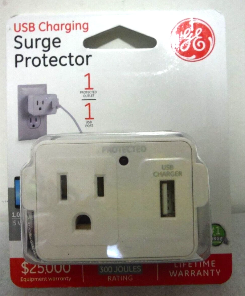 GE Surge Protector With USB Charging 300 Joules - 14521