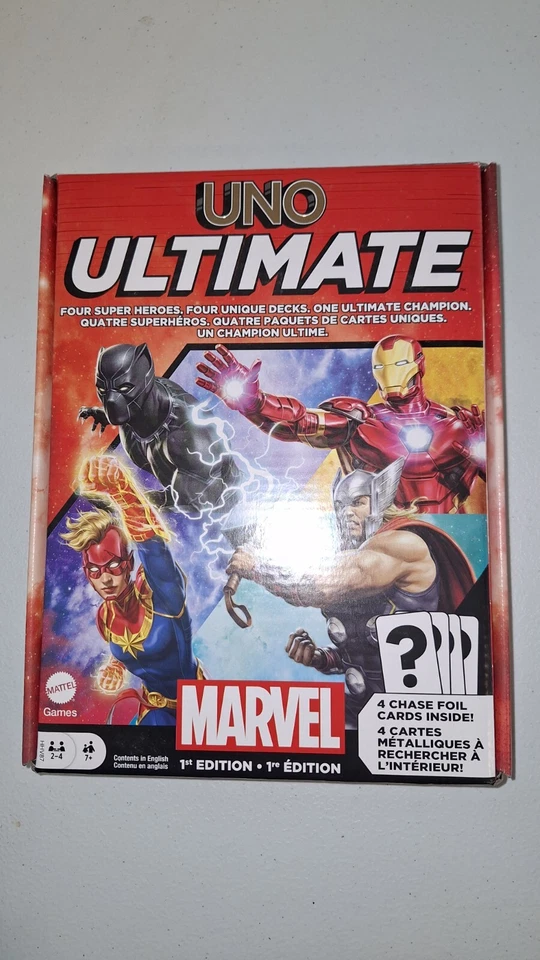 UNO Ultimate Marvel Card Game 1st Edition - OPEN BOX COMPLETE