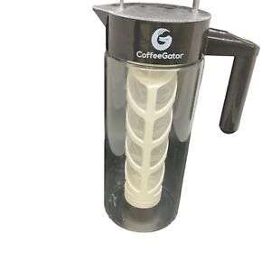 Coffee Gator Cold Brew Coffee Iced Tea Maker 47 oz Pitcher Glass Carafe & Filter