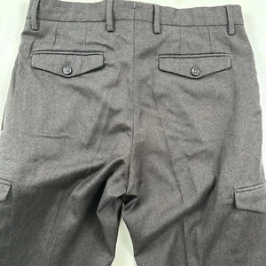 NEW Maurizio Baldassari Slim Cargo Pants sz 30 Tag 46 Virgin Wool Unhemmed Brown - Picture 1 of 20