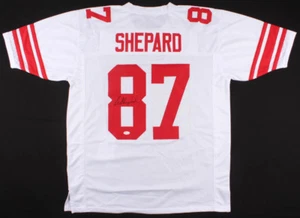 STERLING SHEPARD SIGNED NY GIANTS #87 JERSEY + JSA WITNESS PROTECTION AUTO COA - Picture 1 of 4